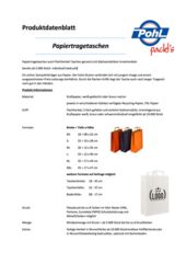 PDF-Download Datenblatt Papiertüten von Pohl Verpackungen – Ihrem Spezialisten für Folienverpackungen.